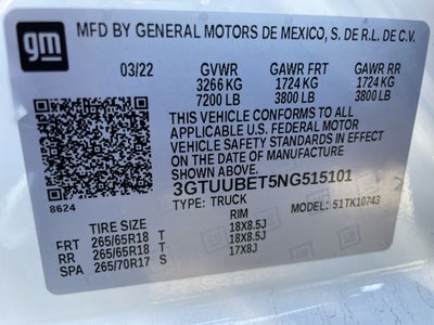 2022 GMC Sierra 1500 SLE