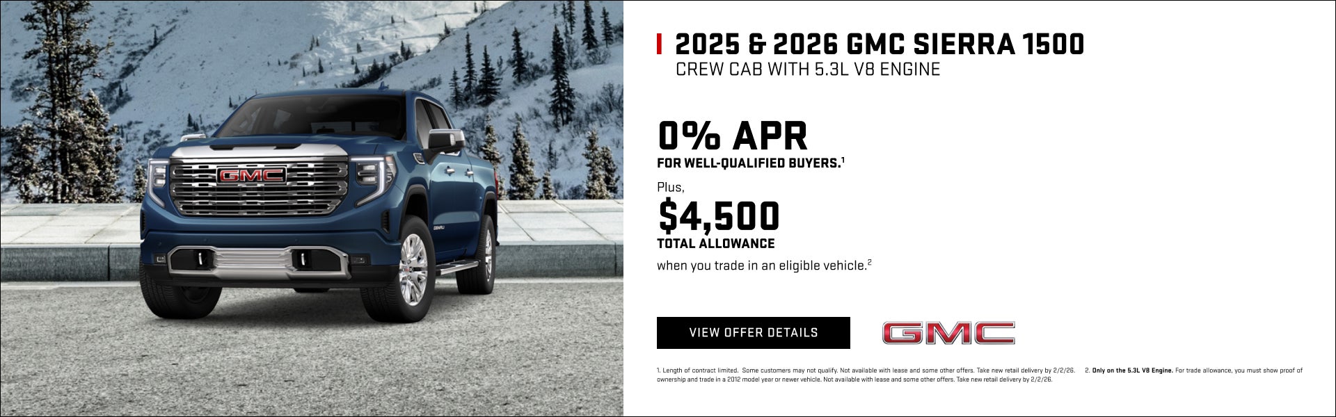 0% APR for well-qualified buyers.1

Plus, $4,500 Total Allowance when you trade in an eligible ve...